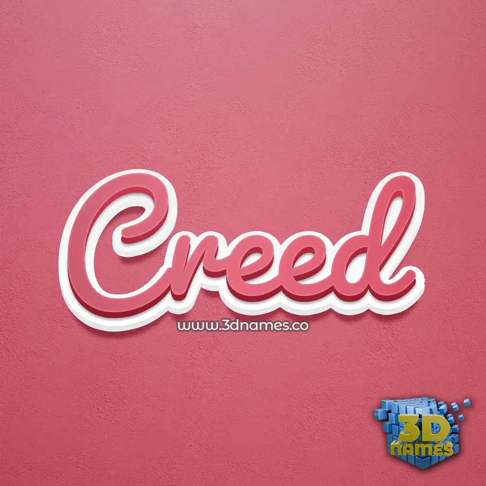 creed in Red Scribble style - 3D name wallpaper