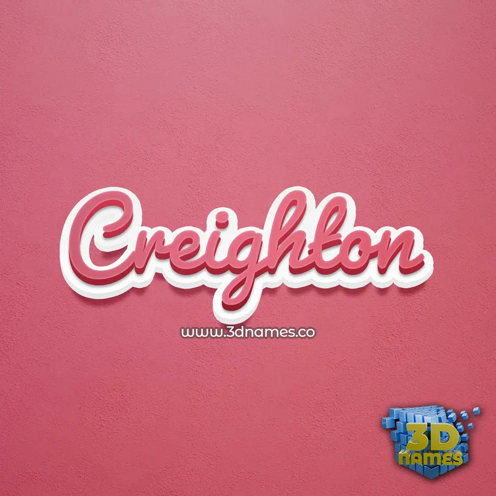 creighton in Red Scribble style - 3D name wallpaper
