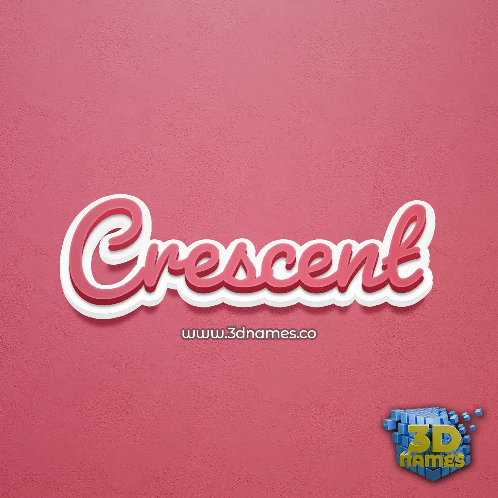 crescent in Red Scribble style - 3D name wallpaper