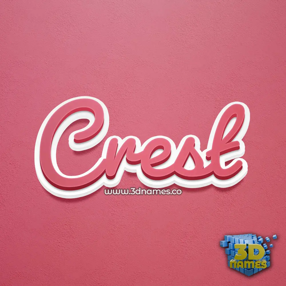 crest in Red Scribble style - 3D name wallpaper