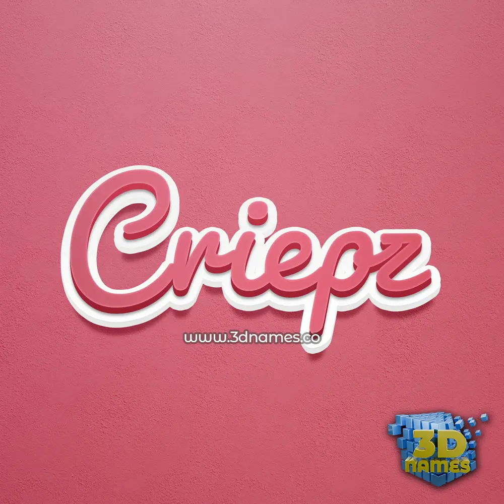 criepz in Red Scribble style - 3D name wallpaper
