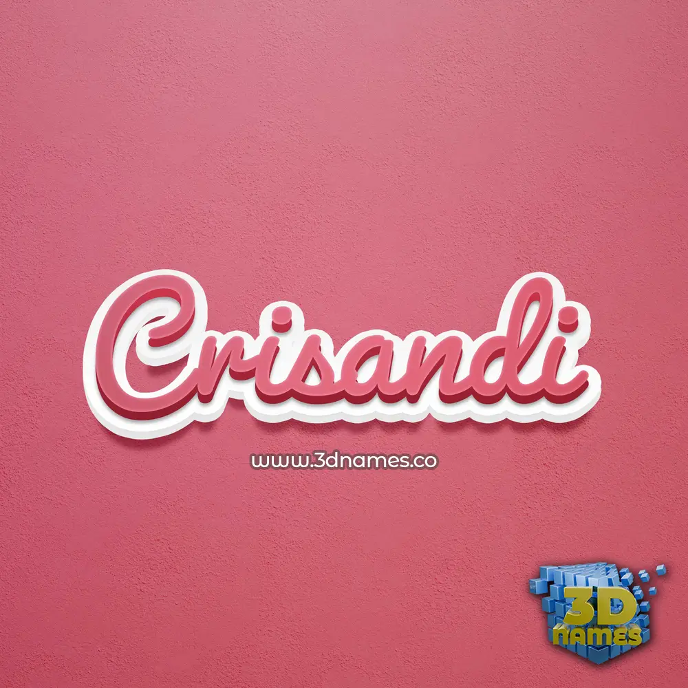 crisandi in Red Scribble style - 3D name wallpaper