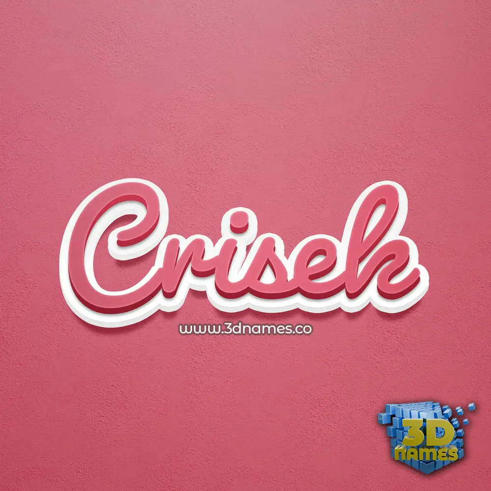 crisek in Red Scribble style - 3D name wallpaper