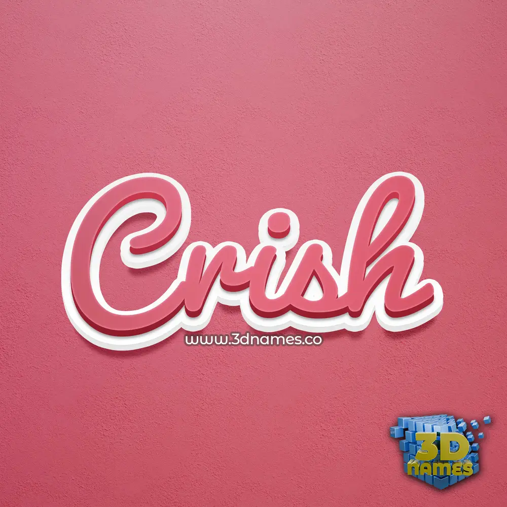crish in Red Scribble style - 3D name wallpaper