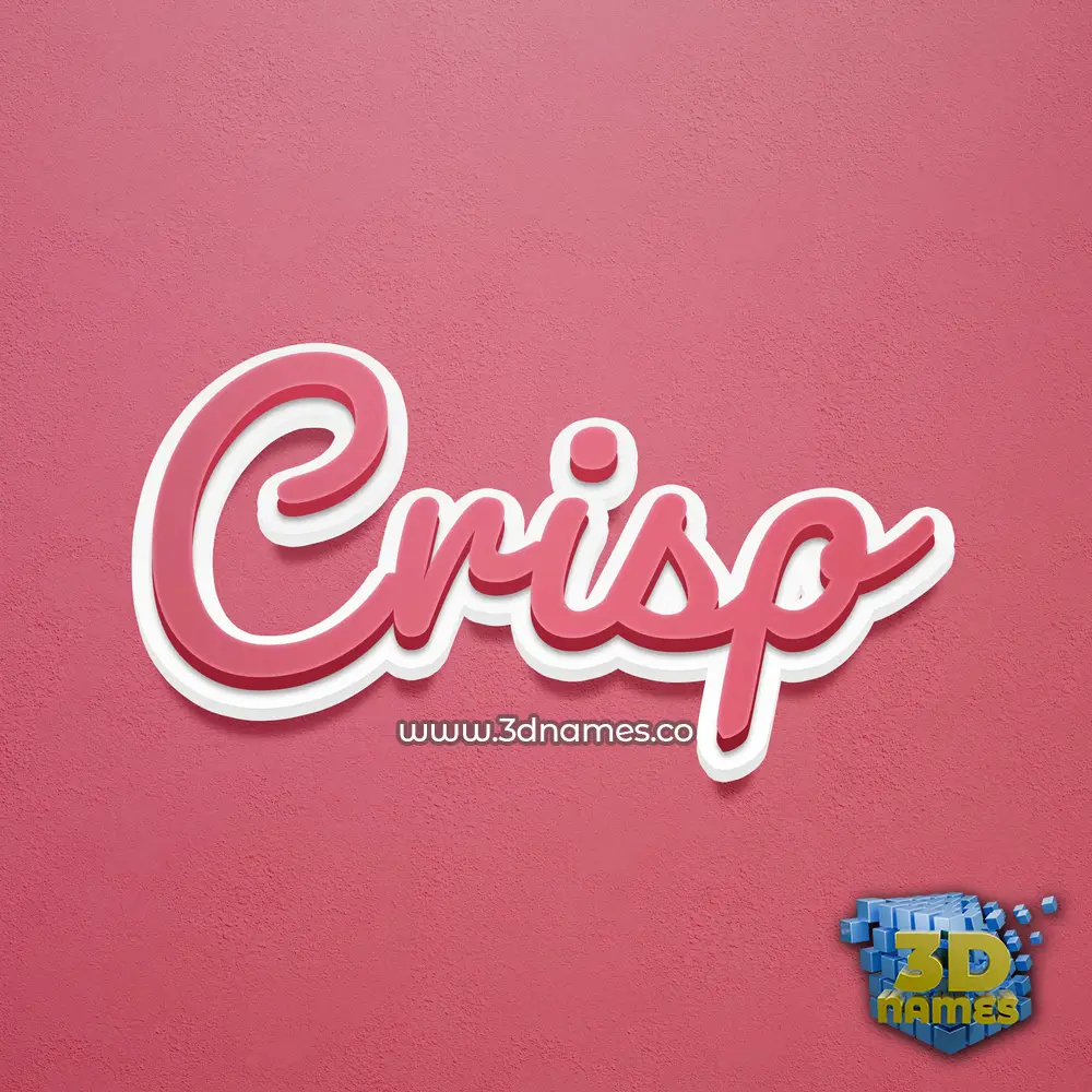 crisp in Red Scribble style - 3D name wallpaper