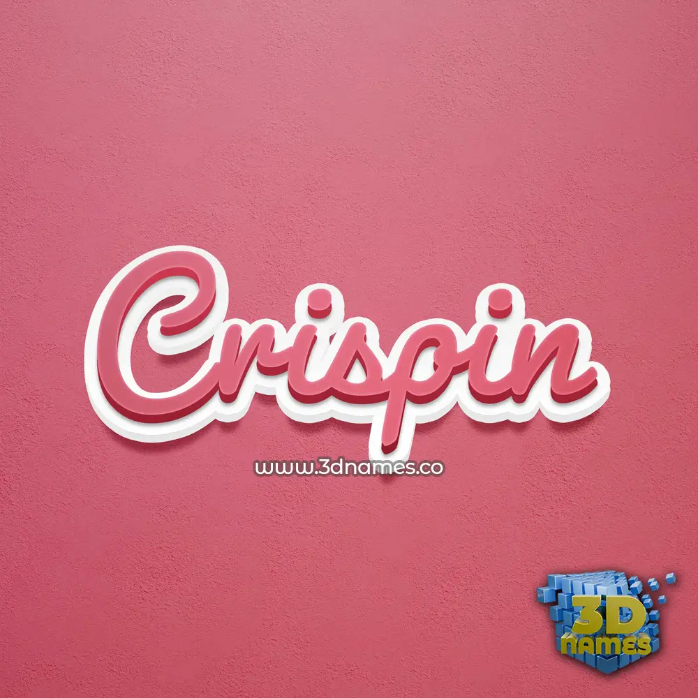 crispin in Red Scribble style - 3D name wallpaper