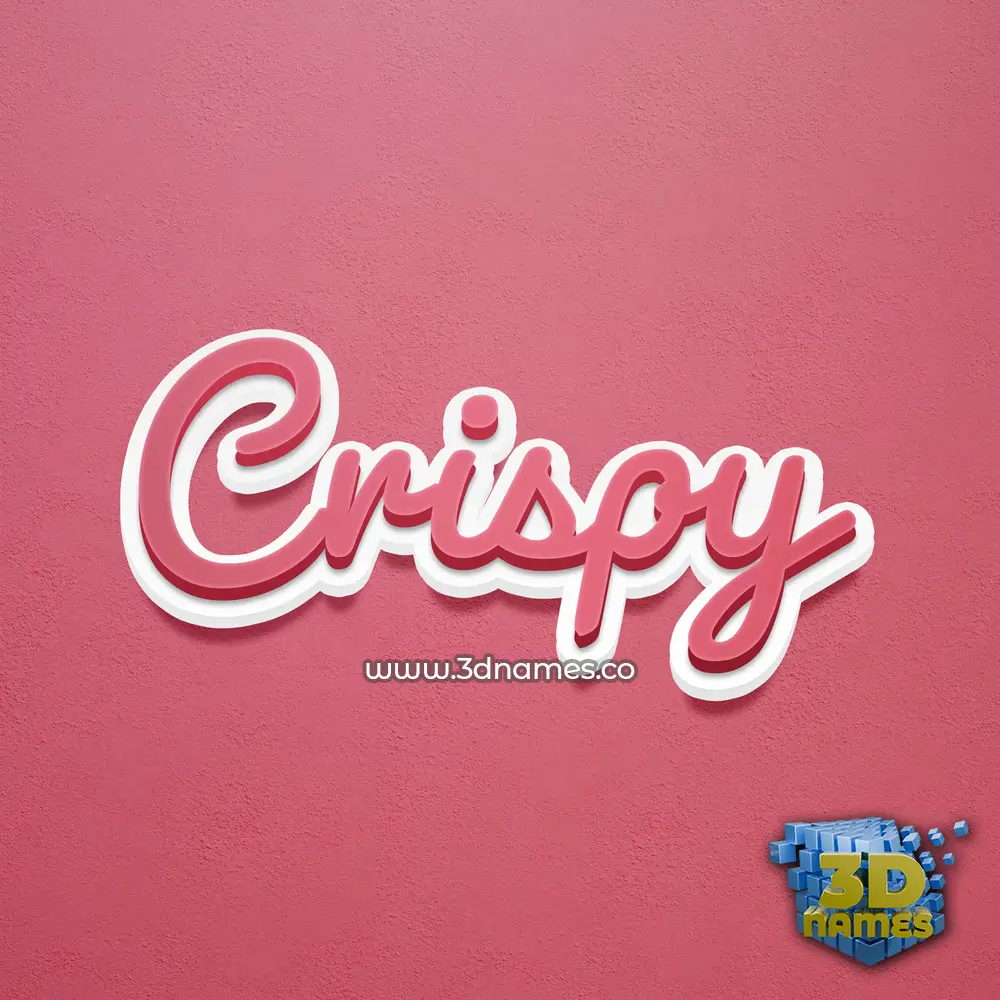 crispy in Red Scribble style - 3D name wallpaper