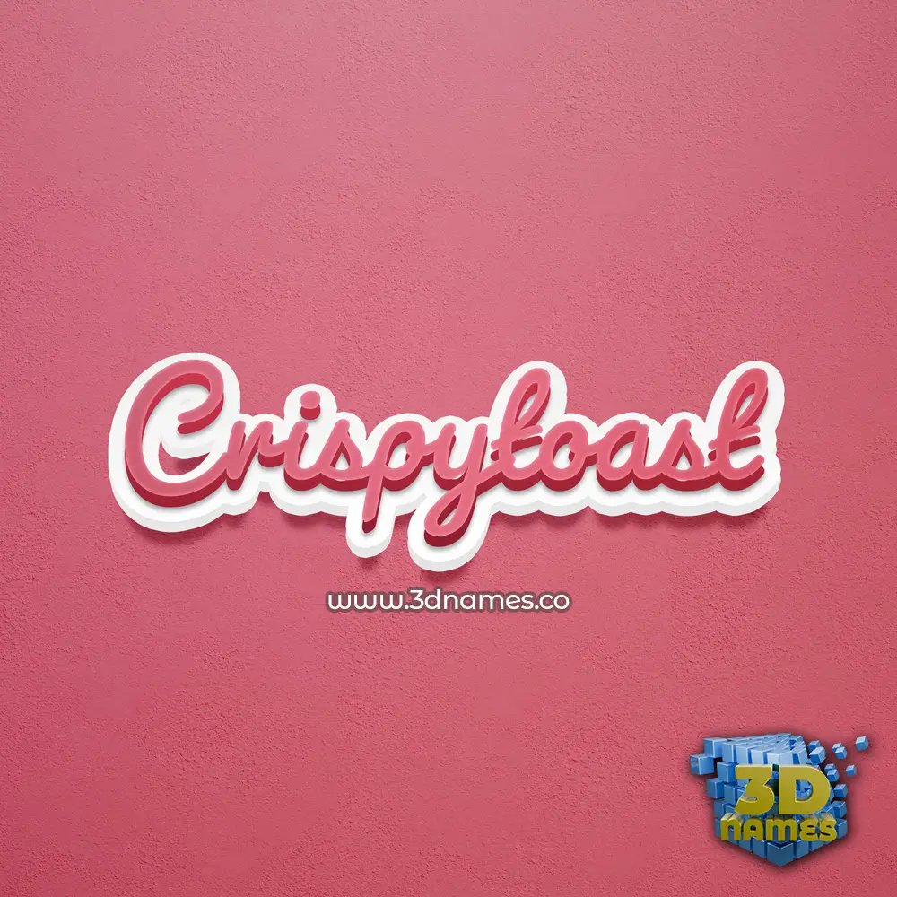 crispytoast in Red Scribble style - 3D name wallpaper