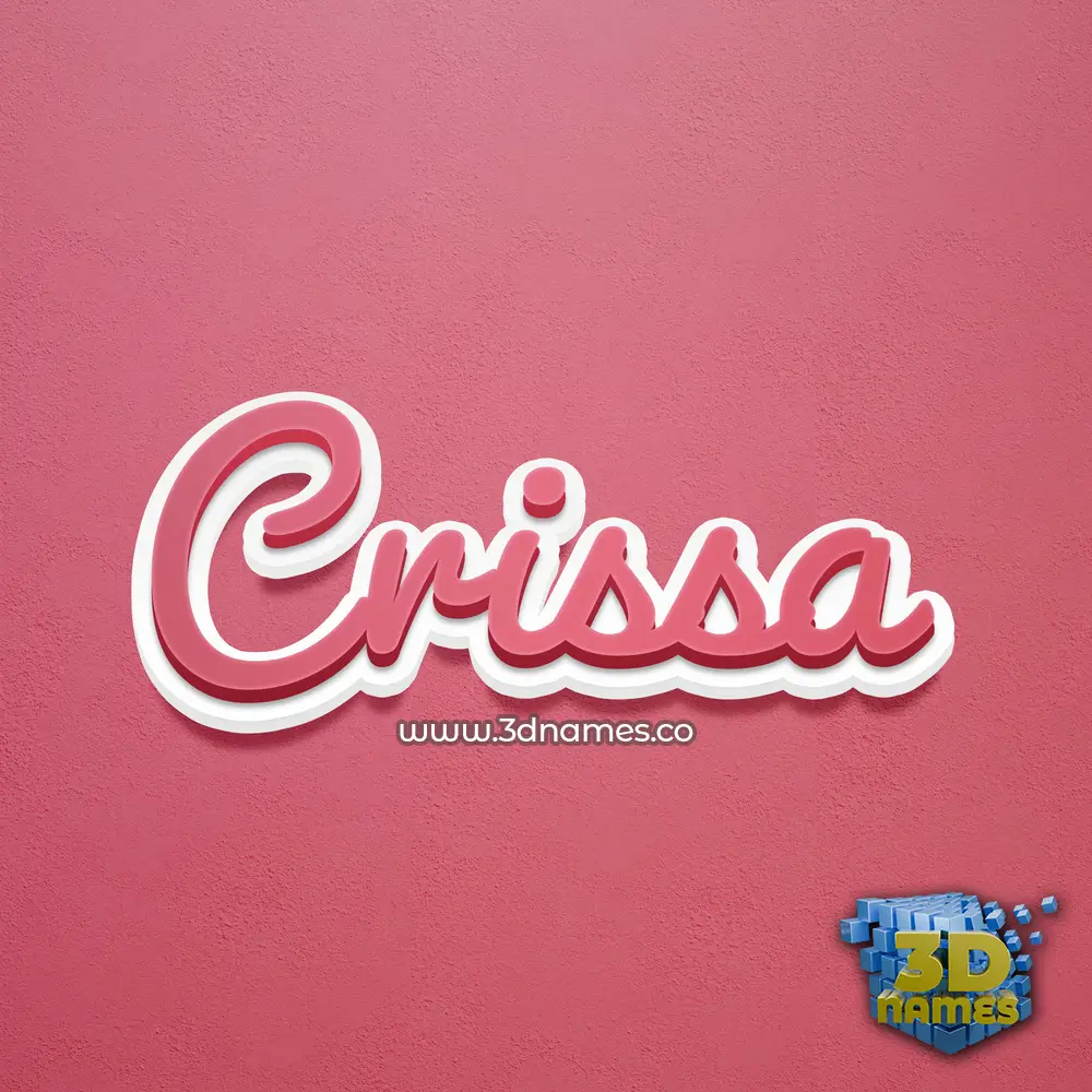 crissa in Red Scribble style - 3D name wallpaper