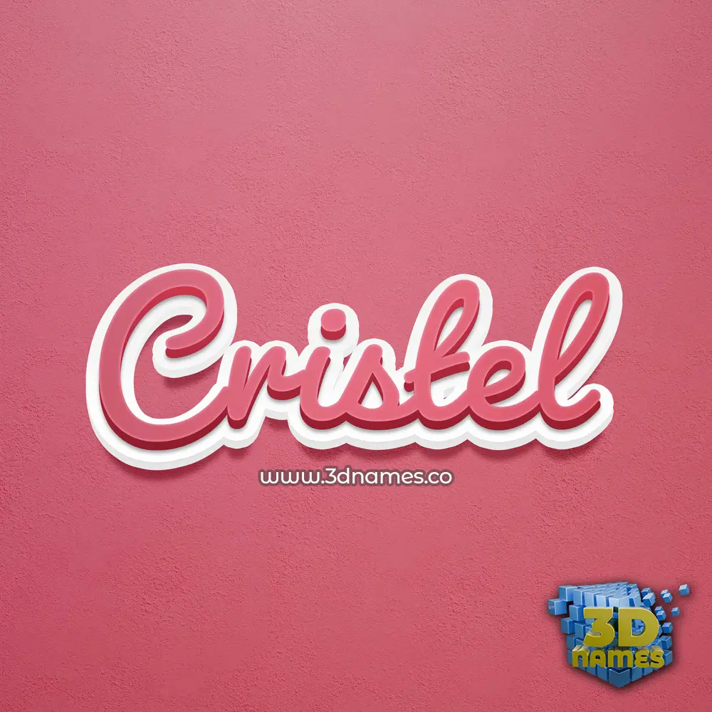 cristel in Red Scribble style - 3D name wallpaper