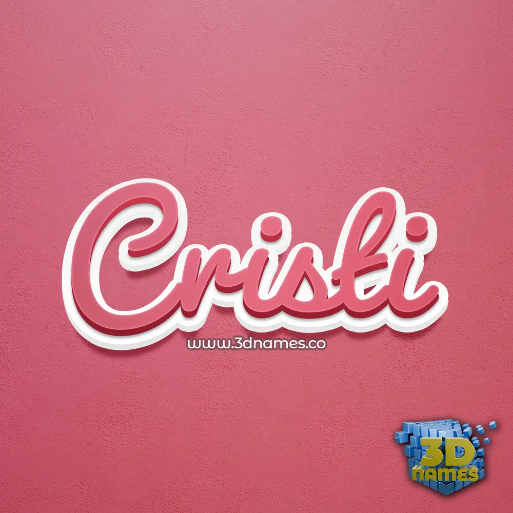 cristi in Red Scribble style - 3D name wallpaper