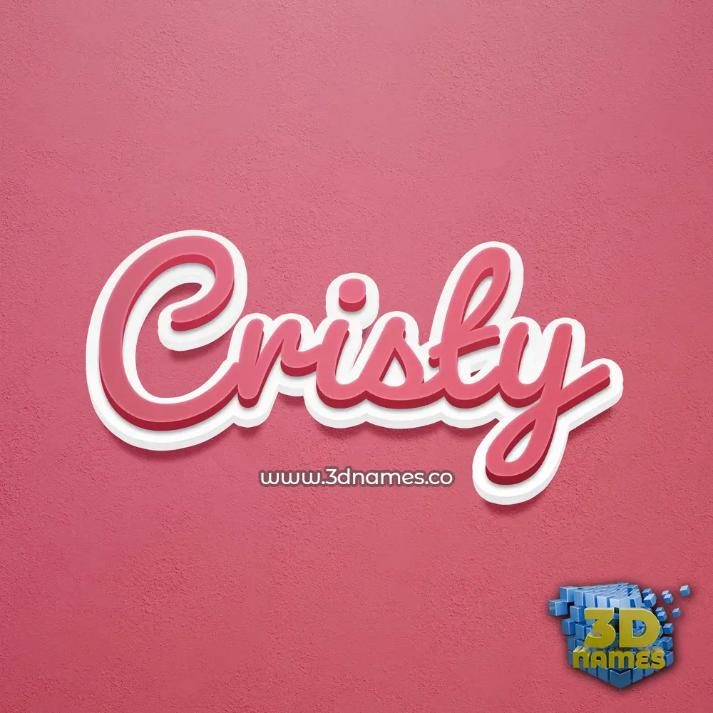 cristy in Red Scribble style - 3D name wallpaper