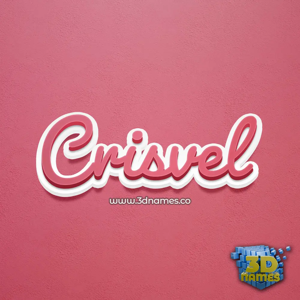crisvel in Red Scribble style - 3D name wallpaper