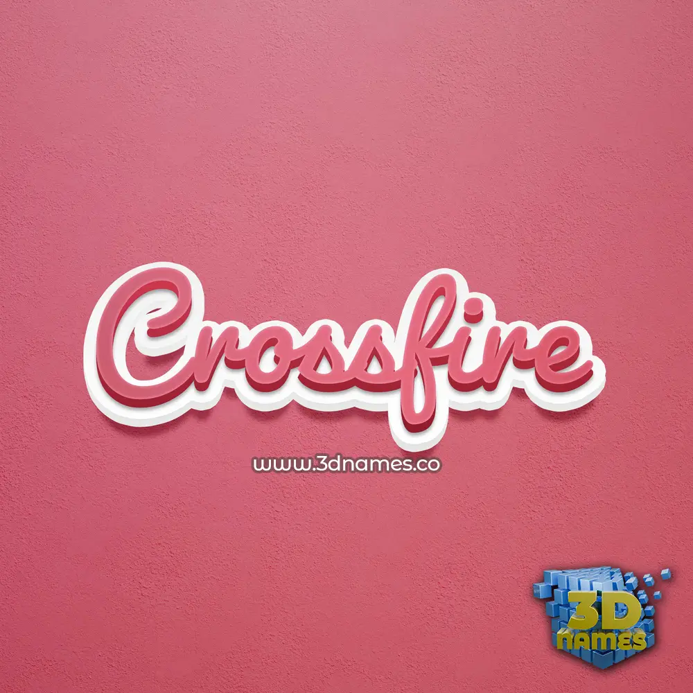 crossfire in Red Scribble style - 3D name wallpaper