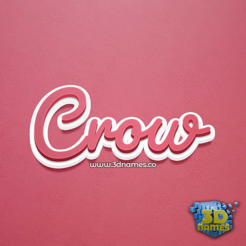 crow in Red Scribble style - 3D name wallpaper