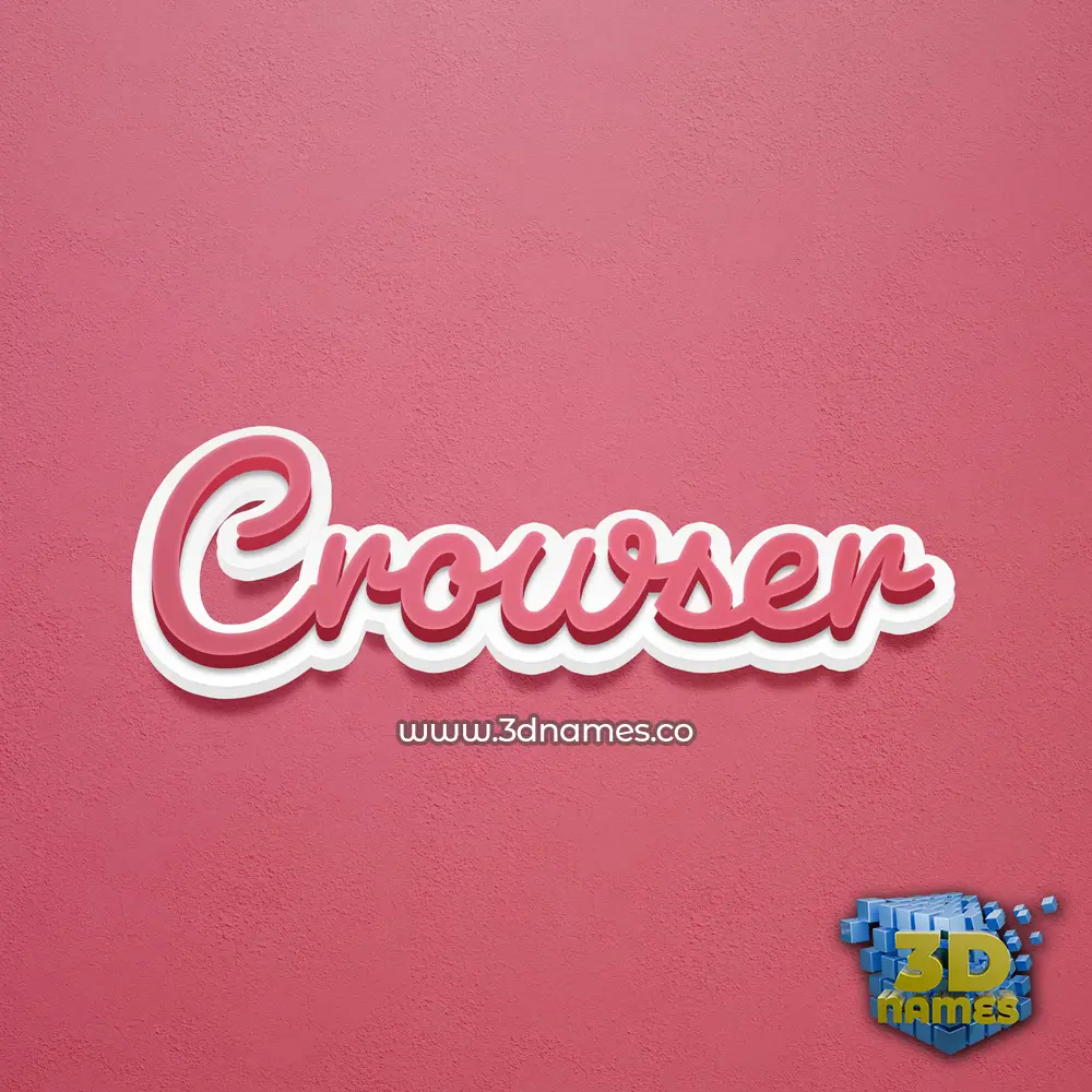 crowser in Red Scribble style - 3D name wallpaper