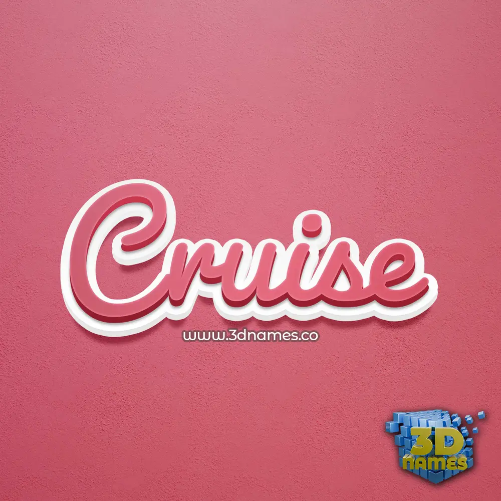 cruise in Red Scribble style - 3D name wallpaper