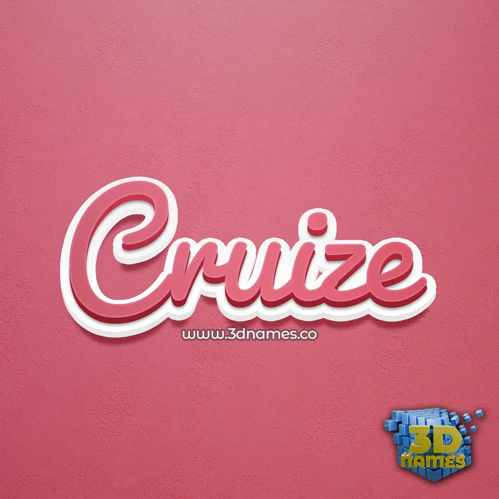 cruize in Red Scribble style - 3D name wallpaper