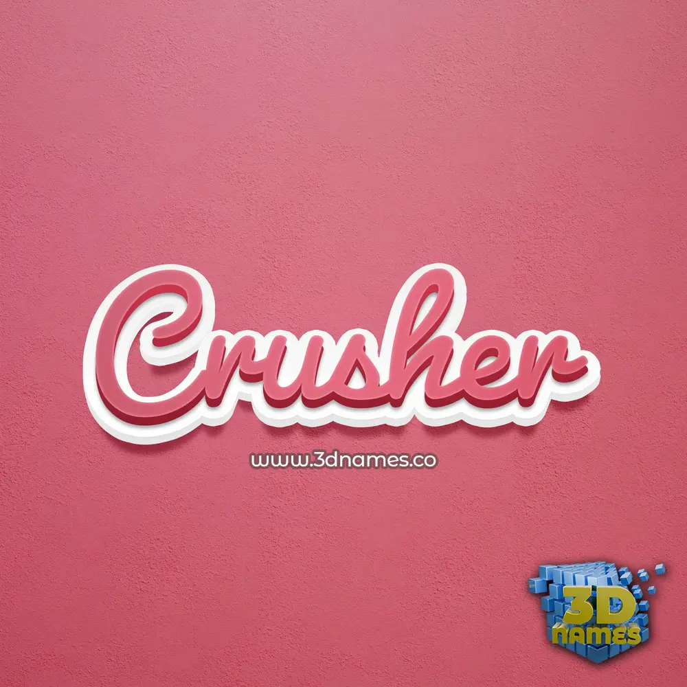 crusher in Red Scribble style - 3D name wallpaper