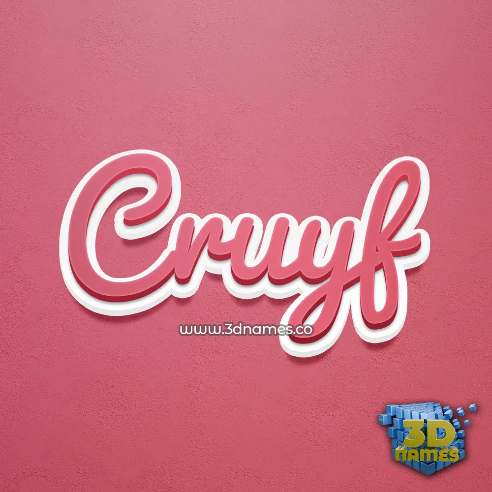 cruyf in Red Scribble style - 3D name wallpaper