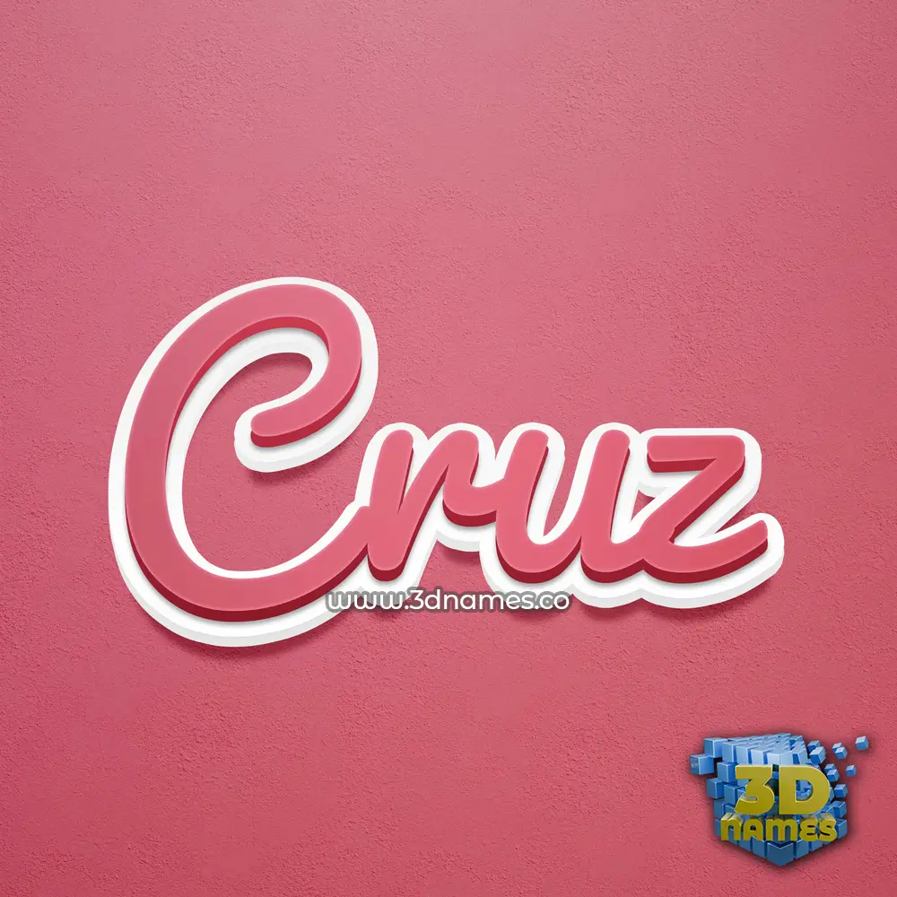 cruz in Red Scribble style - 3D name wallpaper