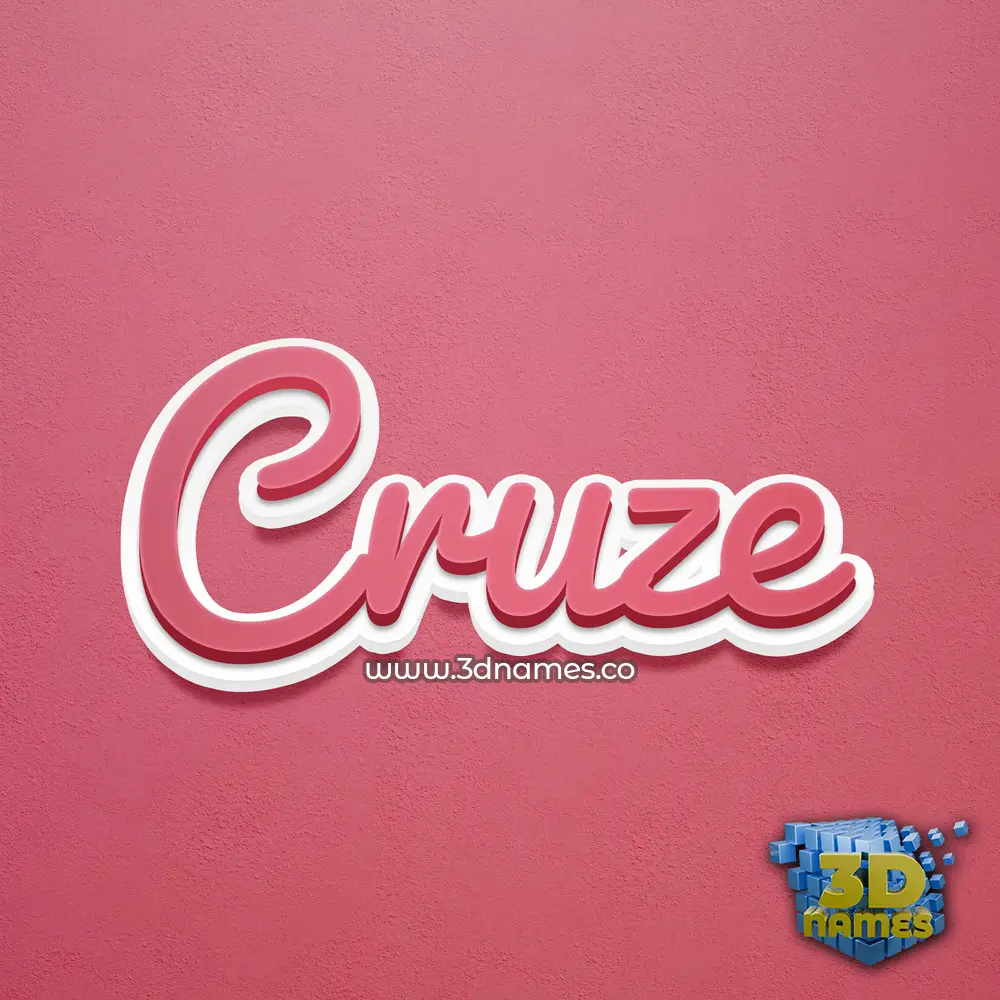 cruze in Red Scribble style - 3D name wallpaper
