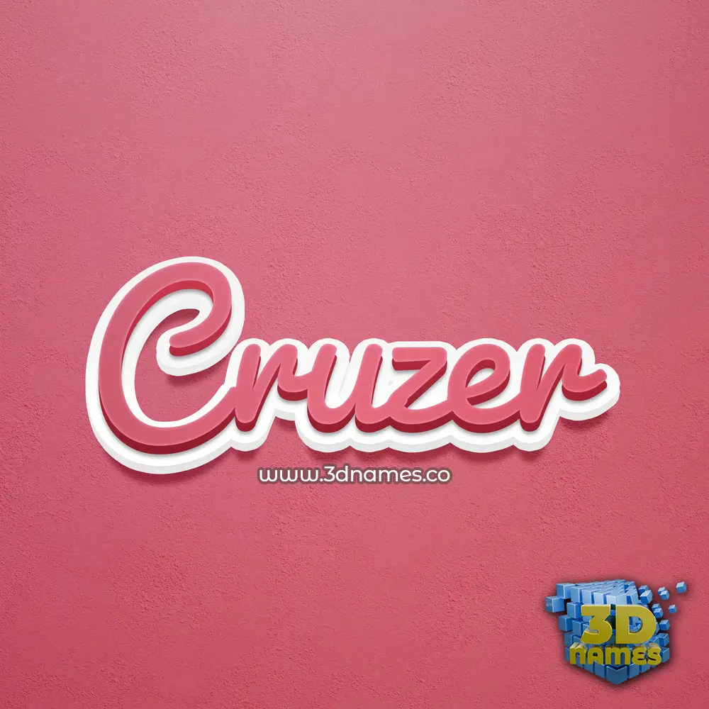 cruzer in Red Scribble style - 3D name wallpaper