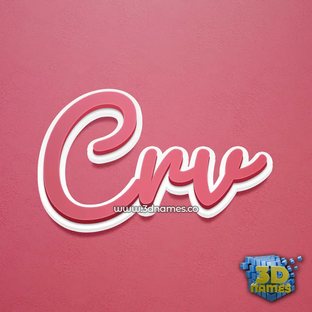 crv in Red Scribble style - 3D name wallpaper