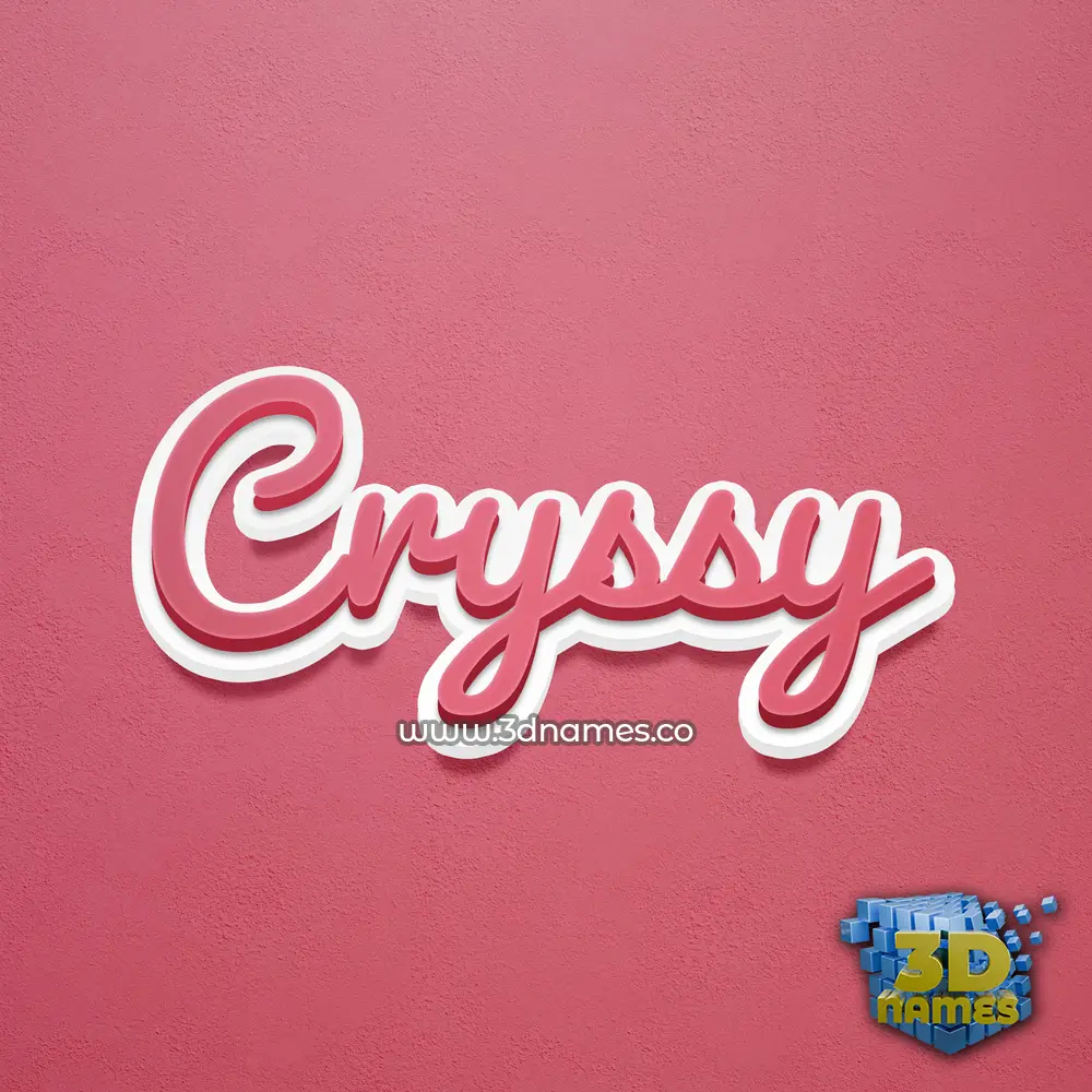cryssy in Red Scribble style - 3D name wallpaper