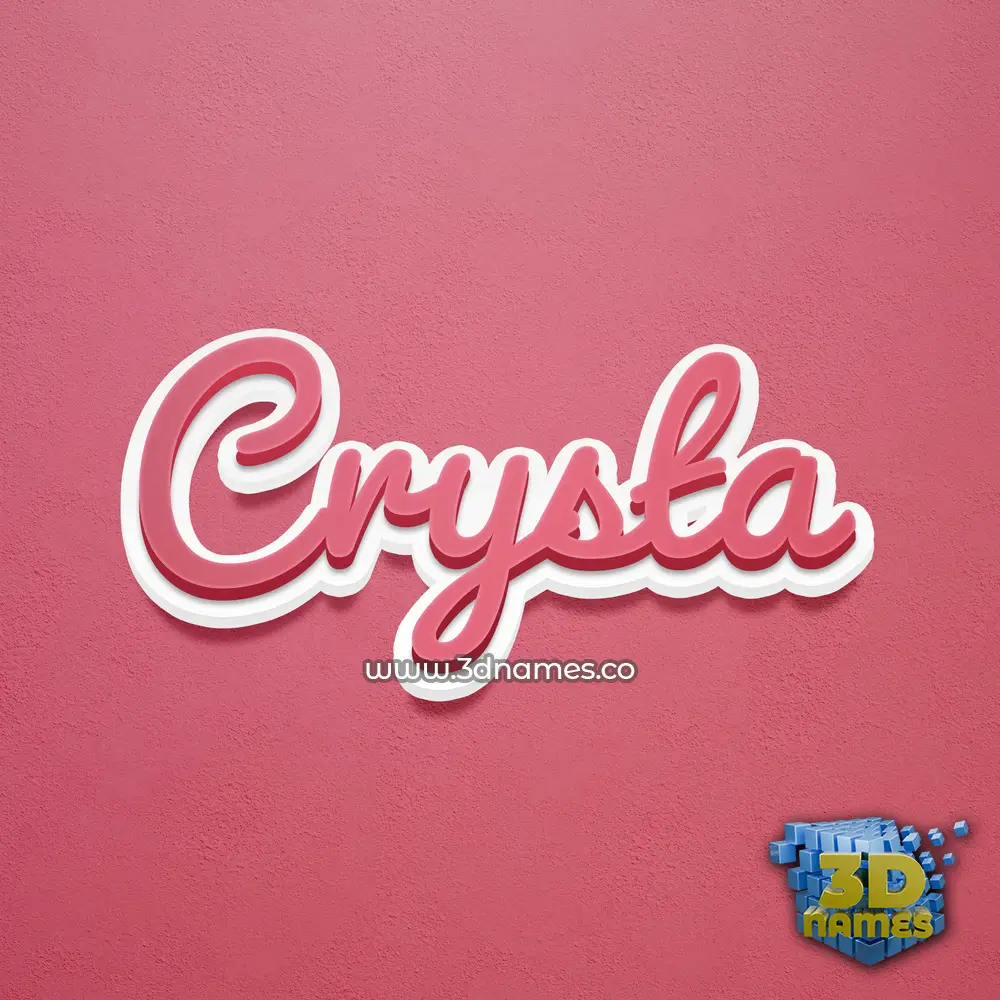 crysta in Red Scribble style - 3D name wallpaper