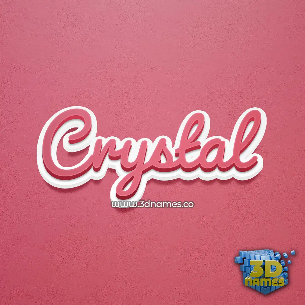 crystal in Red Scribble style - 3D name wallpaper