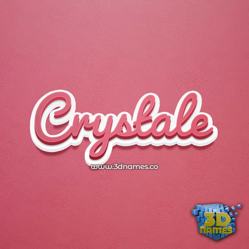 crystale in Red Scribble style - 3D name wallpaper