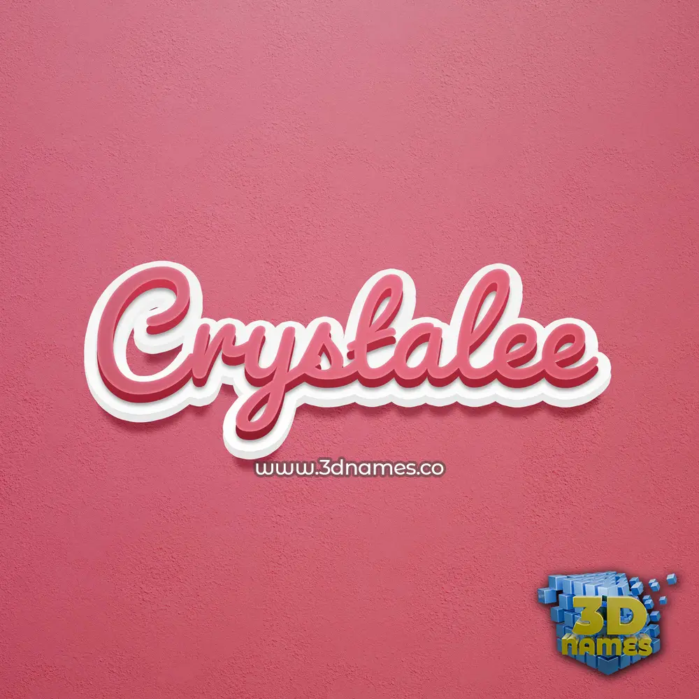 crystalee in Red Scribble style - 3D name wallpaper