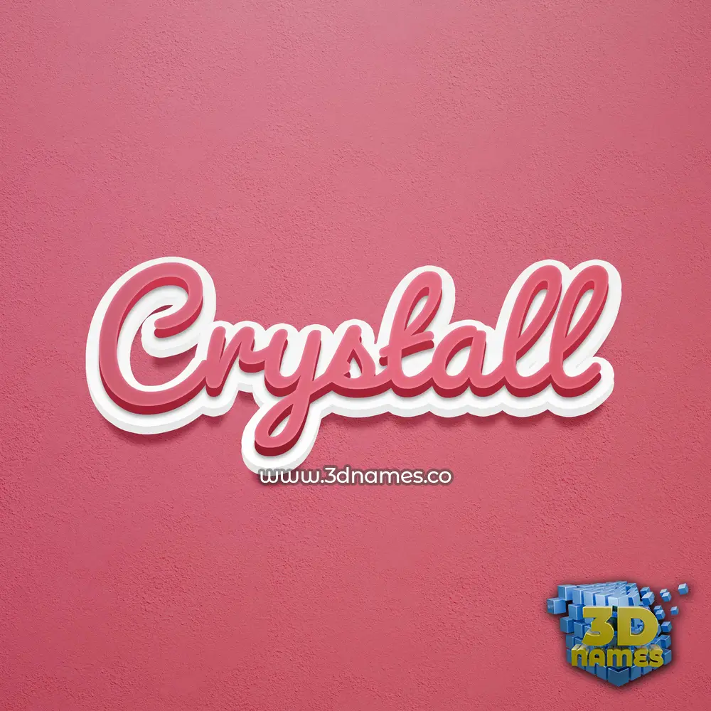 crystall in Red Scribble style - 3D name wallpaper