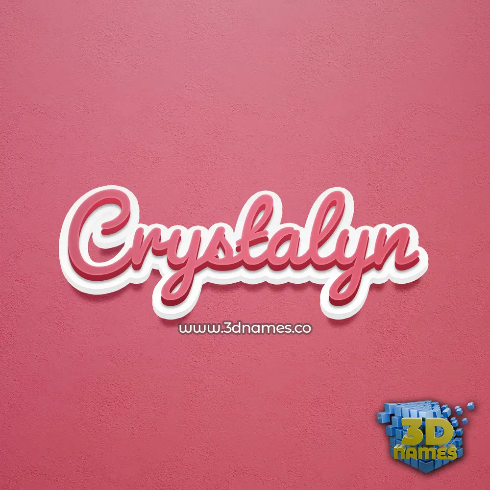 crystalyn in Red Scribble style - 3D name wallpaper