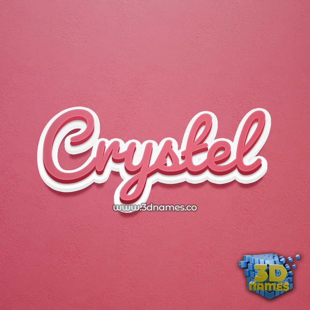 crystel in Red Scribble style - 3D name wallpaper
