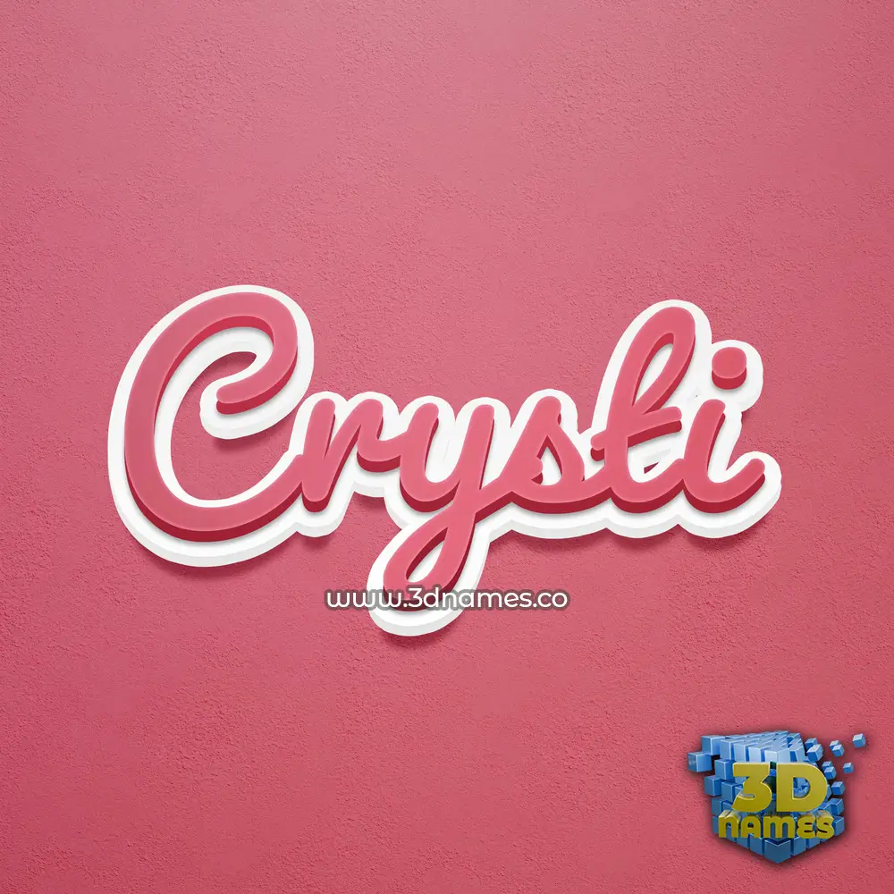crysti in Red Scribble style - 3D name wallpaper