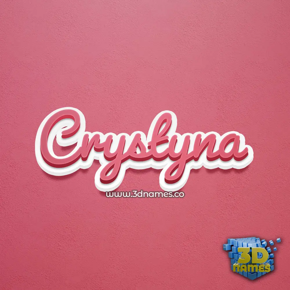 crystyna in Red Scribble style - 3D name wallpaper