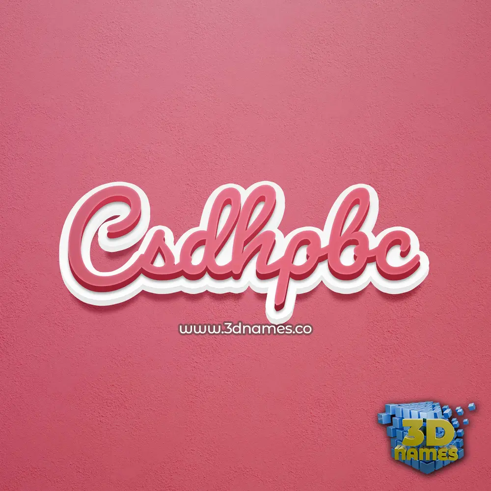 csdhpbc in Red Scribble style - 3D name wallpaper