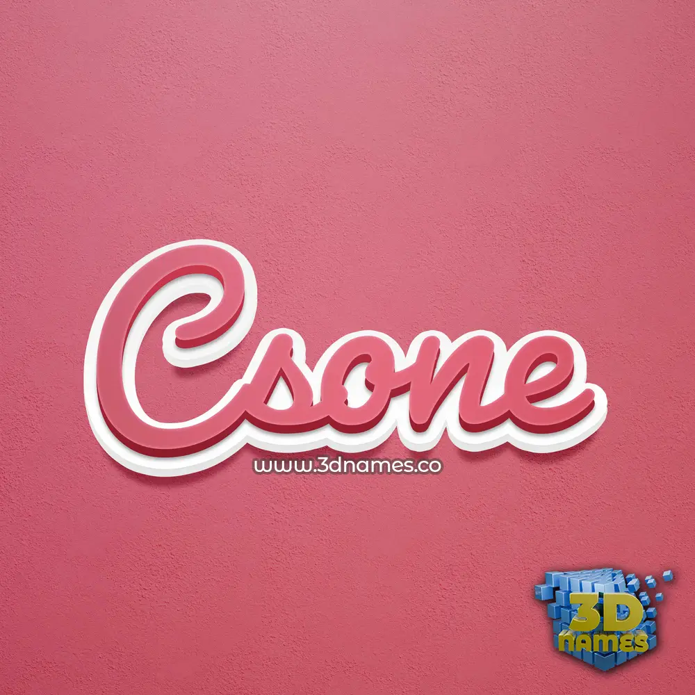 csone in Red Scribble style - 3D name wallpaper