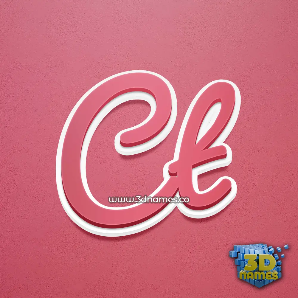 ct in Red Scribble style - 3D name wallpaper