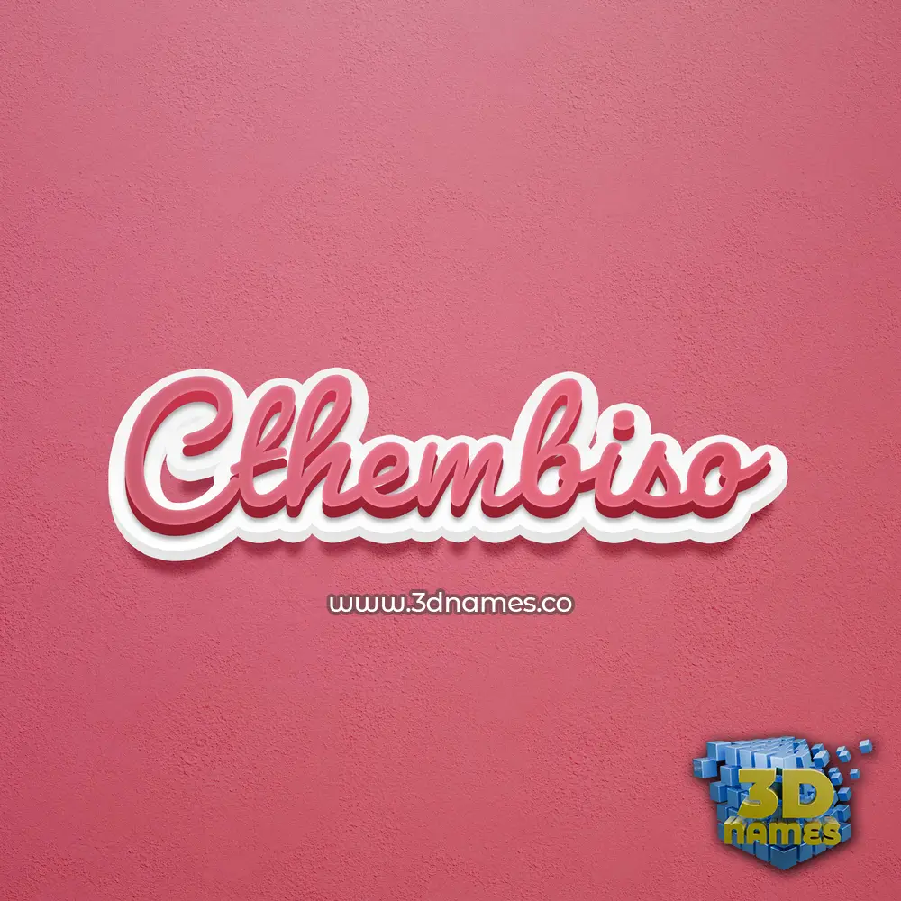 cthembiso in Red Scribble style - 3D name wallpaper