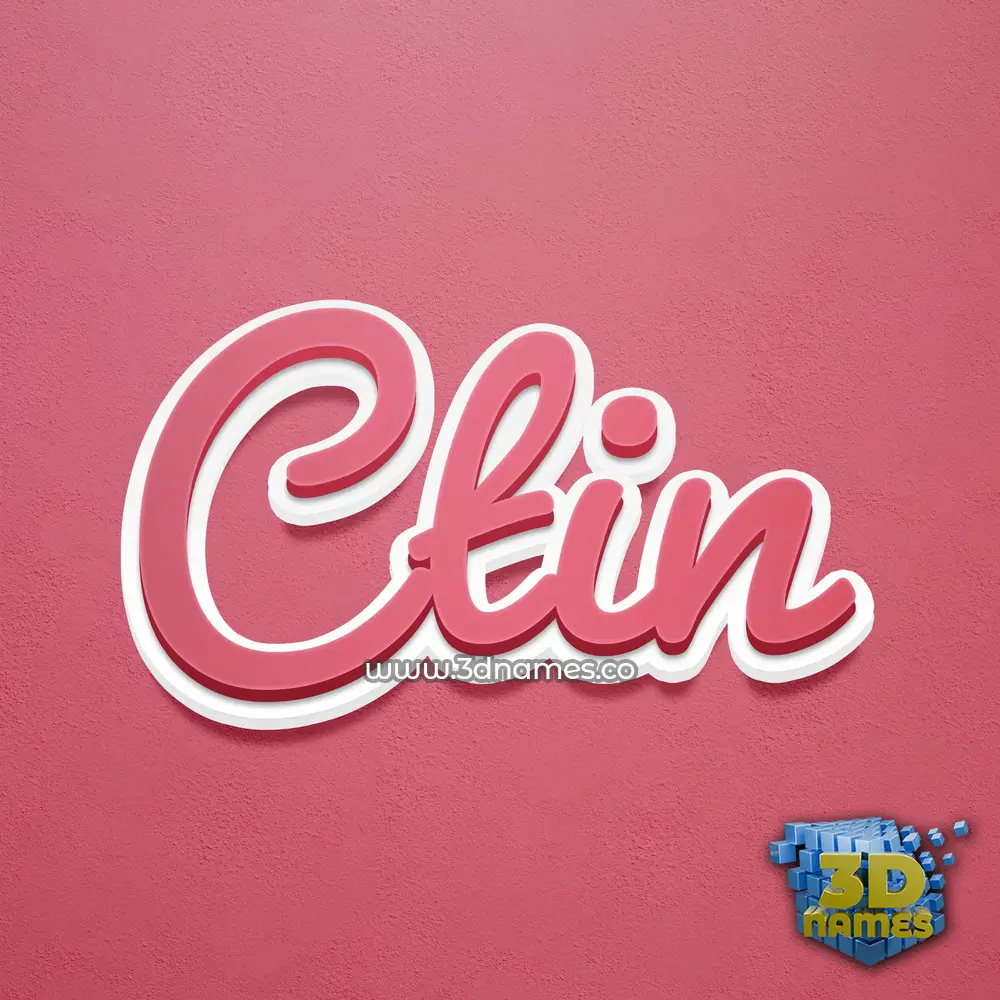ctin in Red Scribble style - 3D name wallpaper