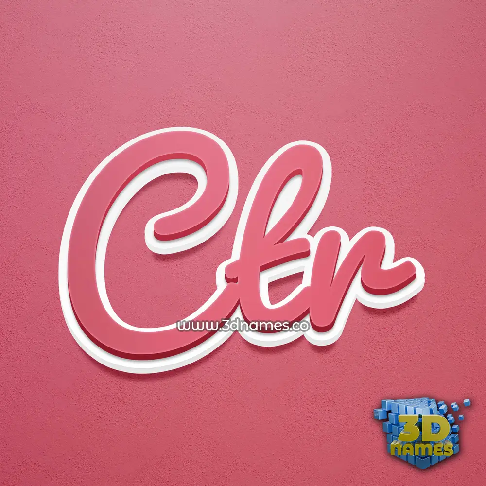 ctr in Red Scribble style - 3D name wallpaper