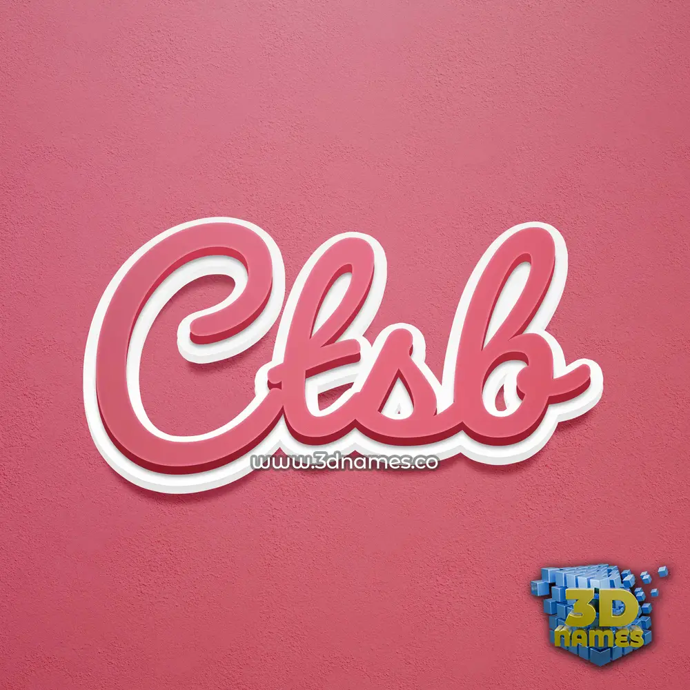 ctsb in Red Scribble style - 3D name wallpaper