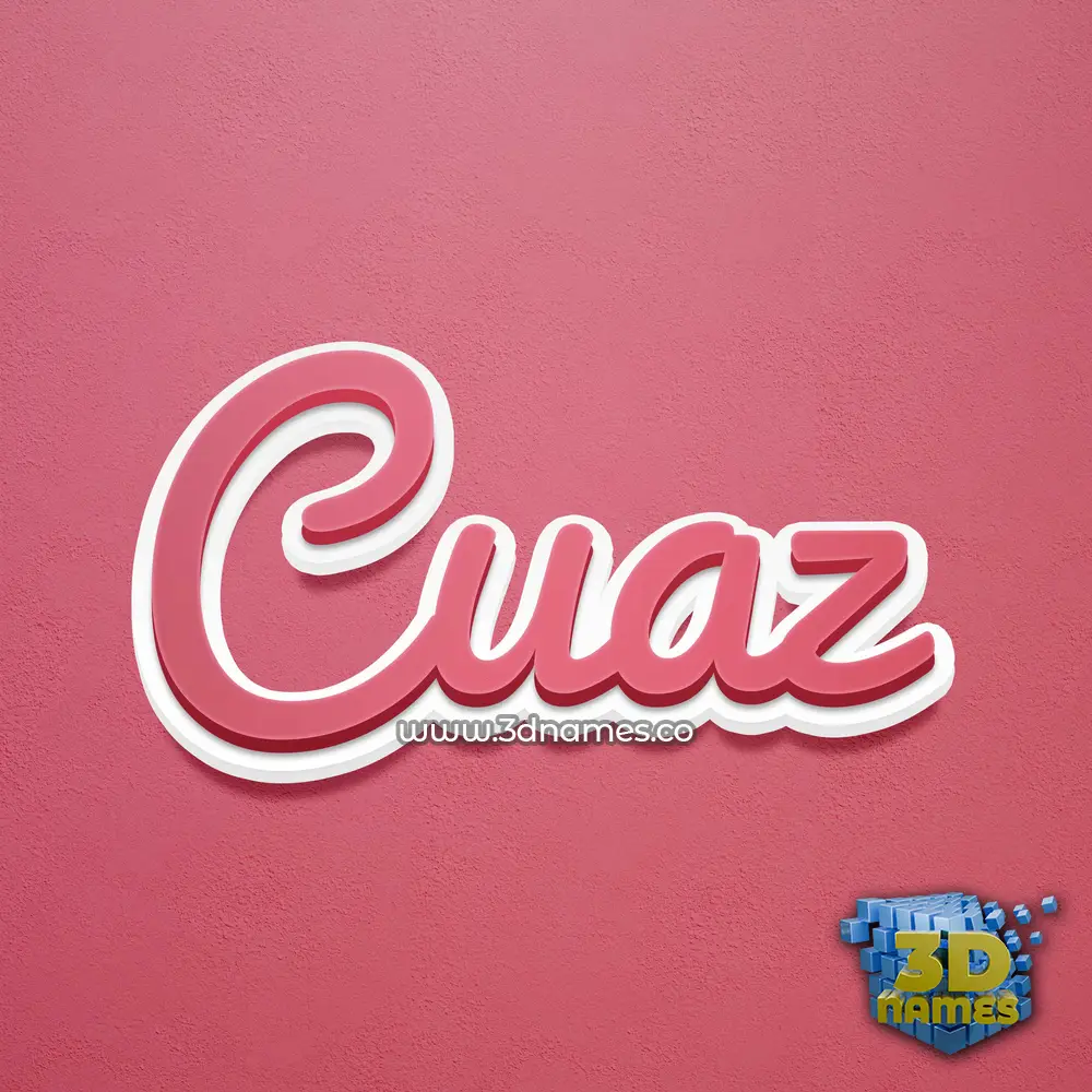 cuaz in Red Scribble style - 3D name wallpaper