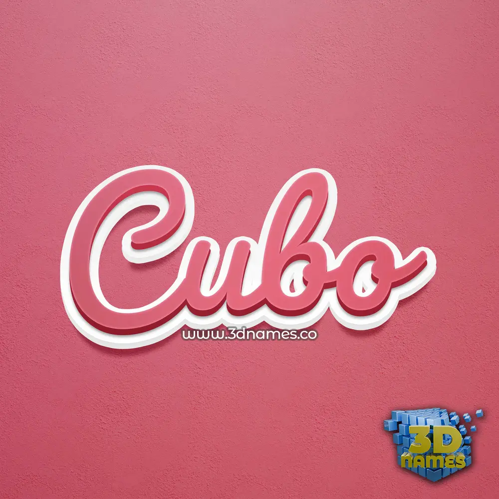 cubo in Red Scribble style - 3D name wallpaper