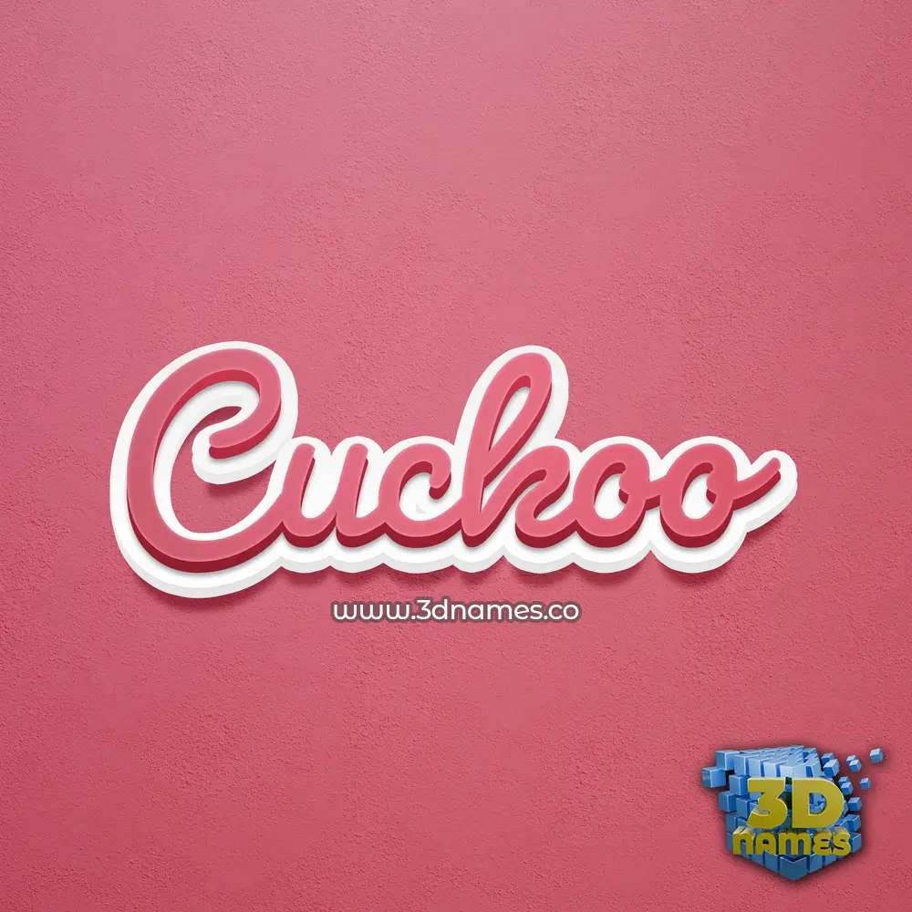 cuckoo in Red Scribble style - 3D name wallpaper