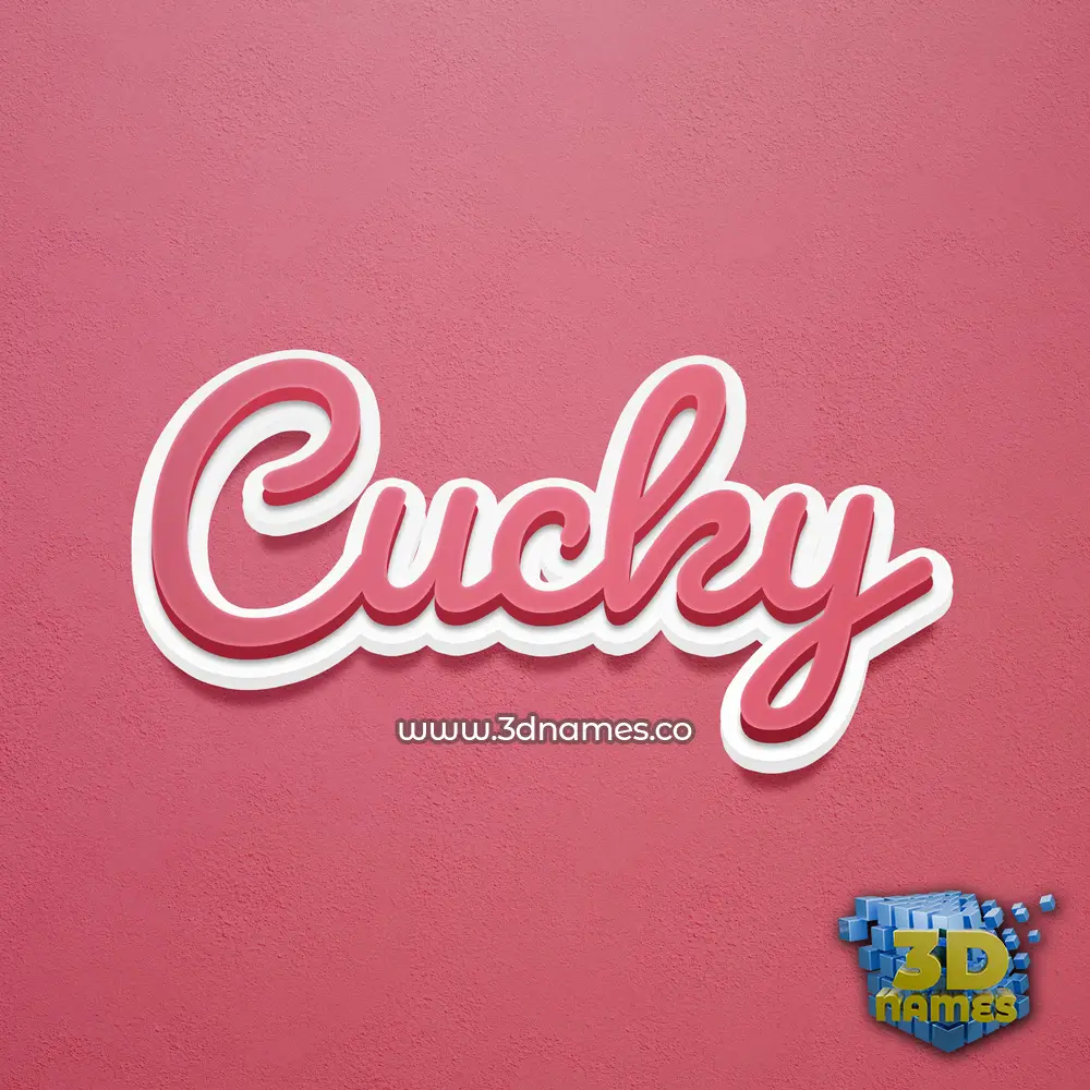 cucky in Red Scribble style - 3D name wallpaper