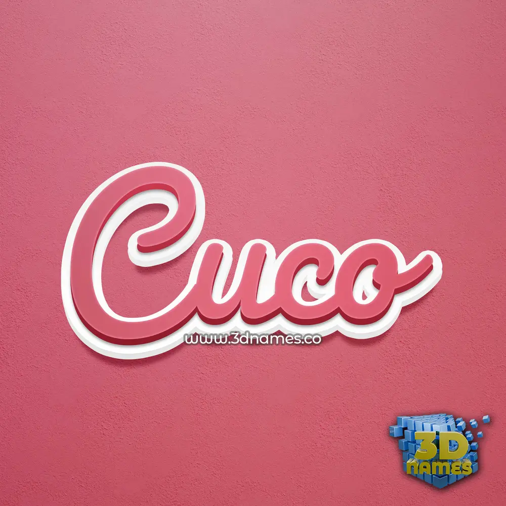 cuco in Red Scribble style - 3D name wallpaper